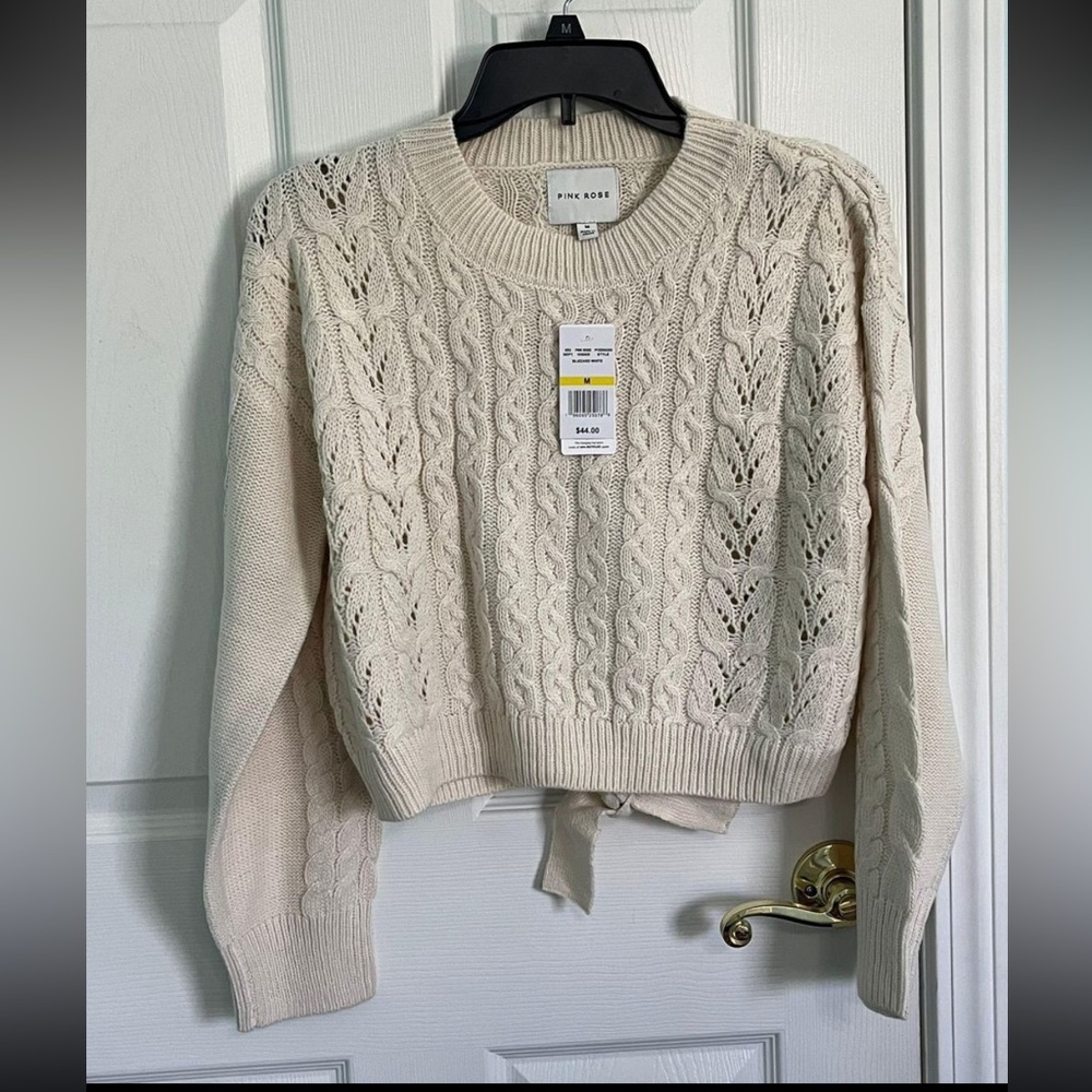 Dry Goods pink rose sweater